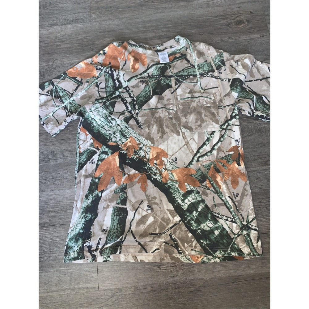 Outfitters Ridge Fusion 3-D Camo Pocket T-Shirt Mens L Green OR46M100